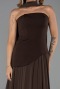 Brown Long Chiffon Prom Gown ABU6042