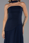 Navy Blue Long Chiffon Prom Gown ABU6042