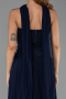 Navy Blue Long Chiffon Prom Gown ABU6042