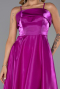 Fuchsia Midi Satin Evening Dress ABK2657