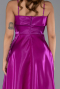 Fuchsia Midi Satin Evening Dress ABK2657