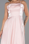 Powder Color Midi Satin Evening Dress ABK2657