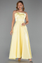 Yellow Midi Satin Evening Dress ABK2657