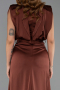 Light Brown Long Satin Evening Dress ABU2133