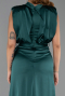 Long Emerald Green Satin Evening Dress ABU2133