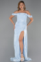 Light Blue Long Chiffon Evening Dress ABU5974