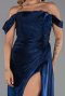 Navy Blue Long Chiffon Evening Dress ABU5974