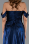 Navy Blue Long Chiffon Evening Dress ABU5974