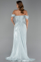 Mint Long Chiffon Evening Dress ABU5974