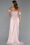 Powder Color Long Chiffon Evening Dress ABU5974