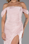Powder Color Long Chiffon Evening Dress ABU5974