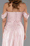 Powder Color Long Chiffon Evening Dress ABU5974