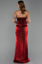 Long Burgundy Chiffon Evening Dress ABU6336