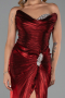 Long Burgundy Chiffon Evening Dress ABU6336