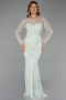 Mint Long Beaded Evening Dress ABU5649