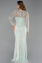 Mint Long Beaded Evening Dress ABU5649