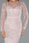 Powder Color Long Beaded Evening Dress ABU5649