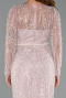 Powder Color Long Beaded Evening Dress ABU5649