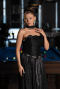 Long Black Chiffon Evening Dress ABU6322