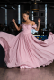 Long Powder Color Chiffon Prom Gown ABU6325
