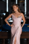 Long Powder Color Chiffon Evening Dress ABU6336