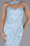Long Light Blue Beaded Evening Dress ABU6073