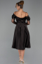 Midi Brown Satin Party Dress ABK2552