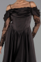 Midi Brown Satin Party Dress ABK2552
