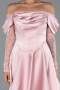Midi Powder Color Satin Party Dress ABK2552