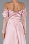 Midi Powder Color Satin Party Dress ABK2552
