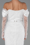 Midi White Beaded Party Dress ABK2663