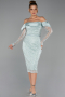 Midi Mint Beaded Party Dress ABK2663