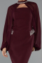 Midi Burgundy Party Dress ABK2664