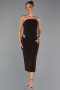 Midi Brown Party Dress ABK2664