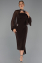 Midi Brown Party Dress ABK2664