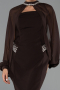 Midi Brown Party Dress ABK2664