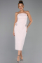 Midi Powder Color Party Dress ABK2664