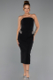 Midi Black Party Dress ABK2664