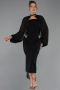Midi Black Party Dress ABK2664