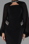 Midi Black Party Dress ABK2664