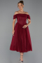 Midi Burgundy Cocktail Dress ABK2665