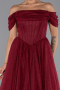 Midi Burgundy Cocktail Dress ABK2665