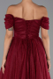 Midi Burgundy Cocktail Dress ABK2665