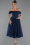 Midi Navy Blue Cocktail Dress ABK2665