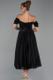 Midi Black Cocktail Dress ABK2665