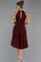 Midi Burgundy Cocktail Dress ABK2638