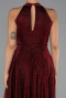Midi Burgundy Cocktail Dress ABK2638