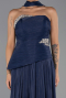 Long Navy Blue Chiffon Evening Dress ABU6335