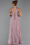 Long Powder Color Chiffon Evening Dress ABU6335