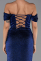 Long Navy Blue Prom Gown ABU6341